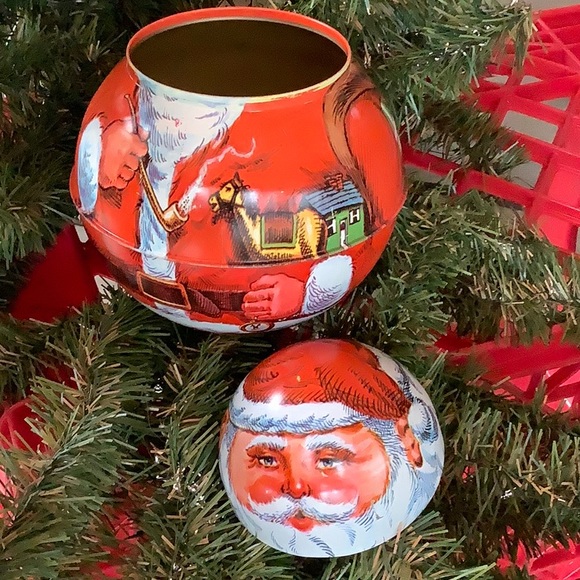 🎅🏻 Vintage 1980 Cheinco Roly Poly Santa Tin - Picture 7 of 9